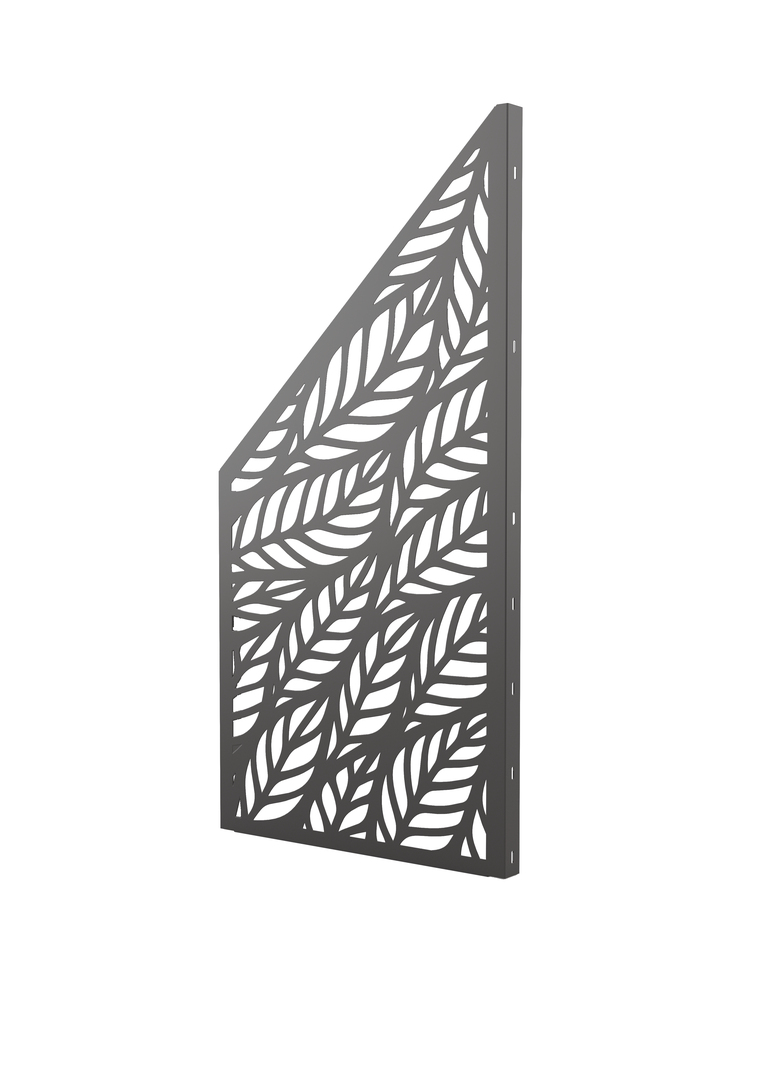 Design Zaunfeld Leaves, abgeschrägt, links
