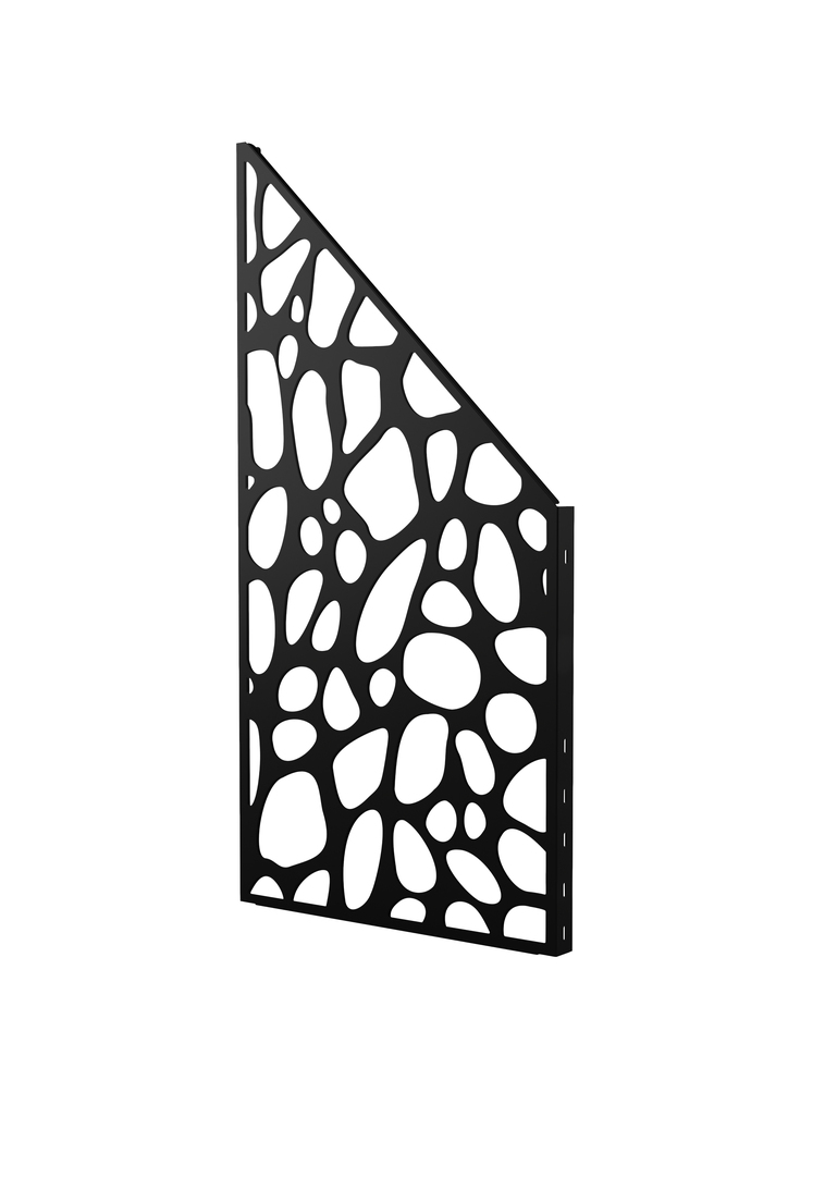 Design Zaunfeld Bionic, abgeschrägt, rechts