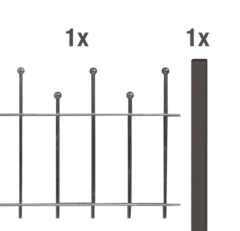 Artikelbild Zaun-Anbauset Madrid,ant-met,zA495/2 - Slide 1