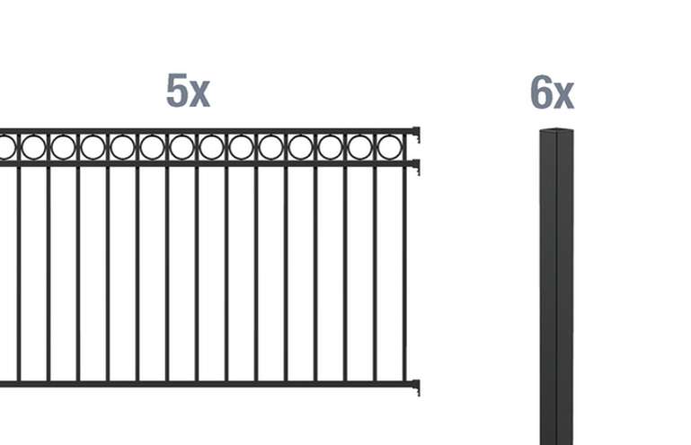Artikelbild Zaun-Set Circle,matt-sw,zE1200/10 - Slide 1