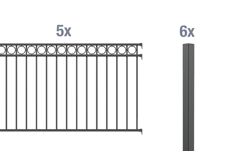 Artikelbild Zaun-Set Circle,anth,zE1200/10 - Slide 1