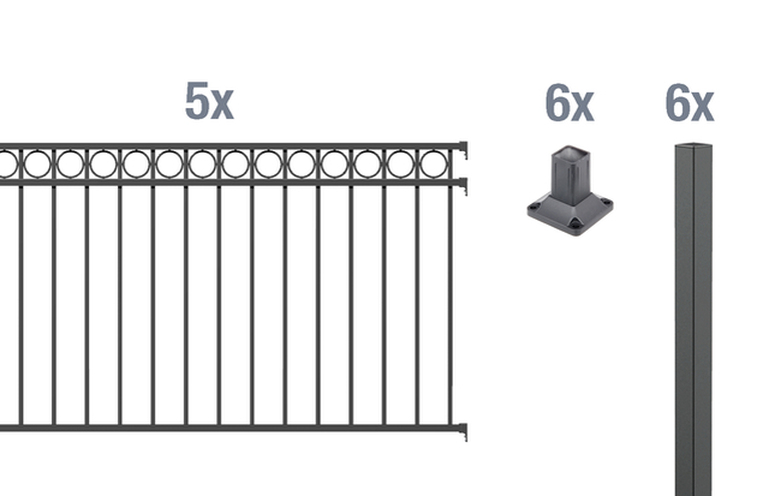 Artikelbild Zaun-Set Circle,anth,zA1000/10 - Slide 1