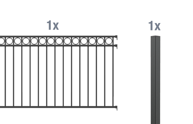 Artikelbild Zaun-Anbauset Circle,anthr.,zE1000/2 - Slide 1