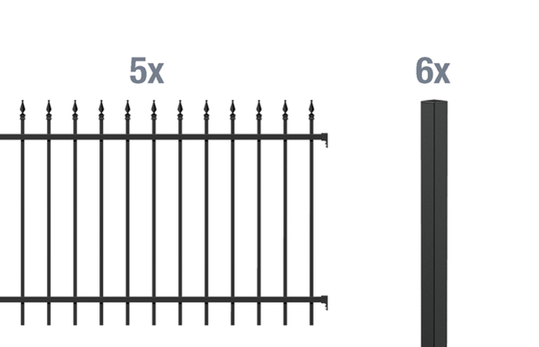 Artikelbild Zaun-Set Chaussee,matt-sw,zE1000/10 - Slide 1