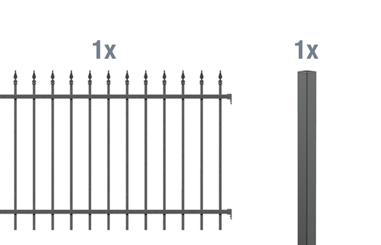 Artikelbild Zaun-Anbauset Chaussee,anthr.,zE1200/2 - Slide 1
