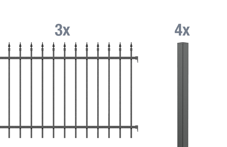Artikelbild Zaun-Set Chaussee,anth,zE1200/6 - Slide 1