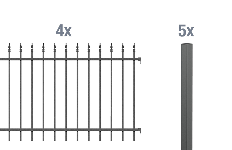 Artikelbild Zaun-Set Chaussee,anth,zE1200/8 - Slide 1