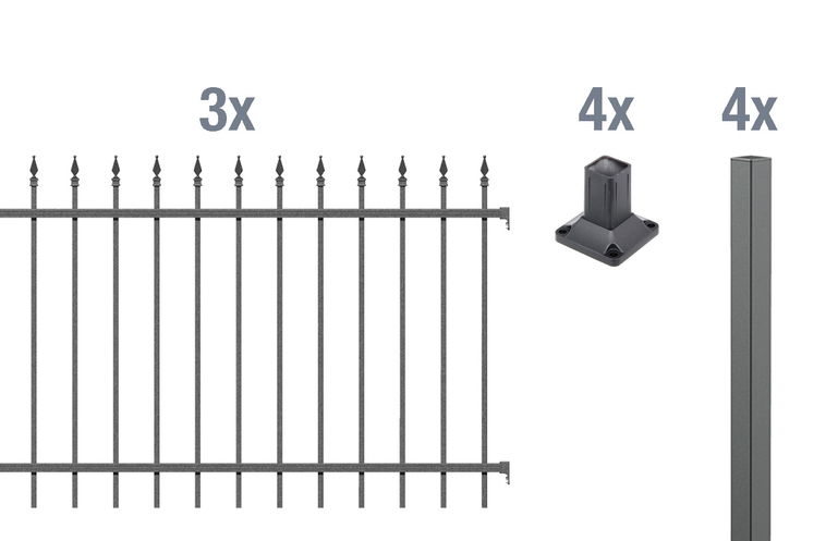 Zaun-Set Chaussee,anth,zA1000/6