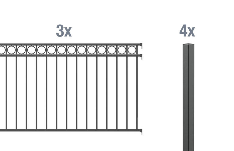 Artikelbild Zaun-Set Circle,anth,zE1200/6 - Slide 1