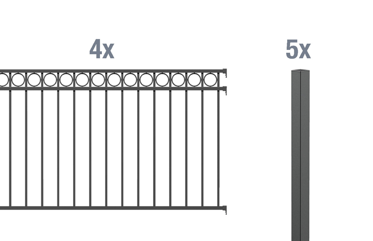 Artikelbild Zaun-Set Circle,anth,zE1000/8 - Slide 1