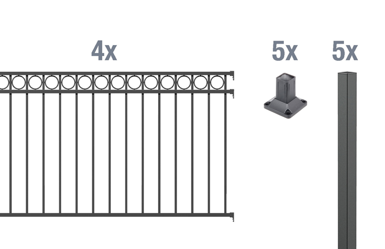 Artikelbild Zaun-Set Circle,anth,zA1000/8 - Slide 1