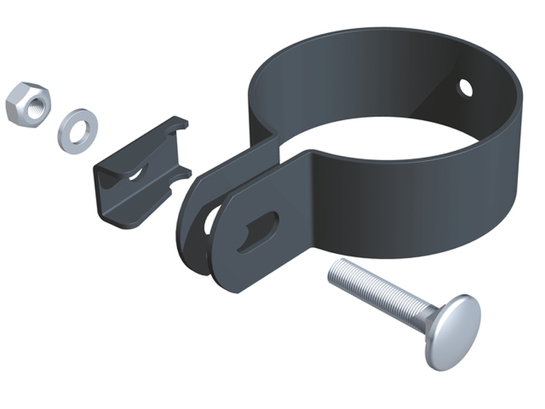 Artikelbild Endschelle,vz,anthr7016,für PfostenØ60 - Slide 1