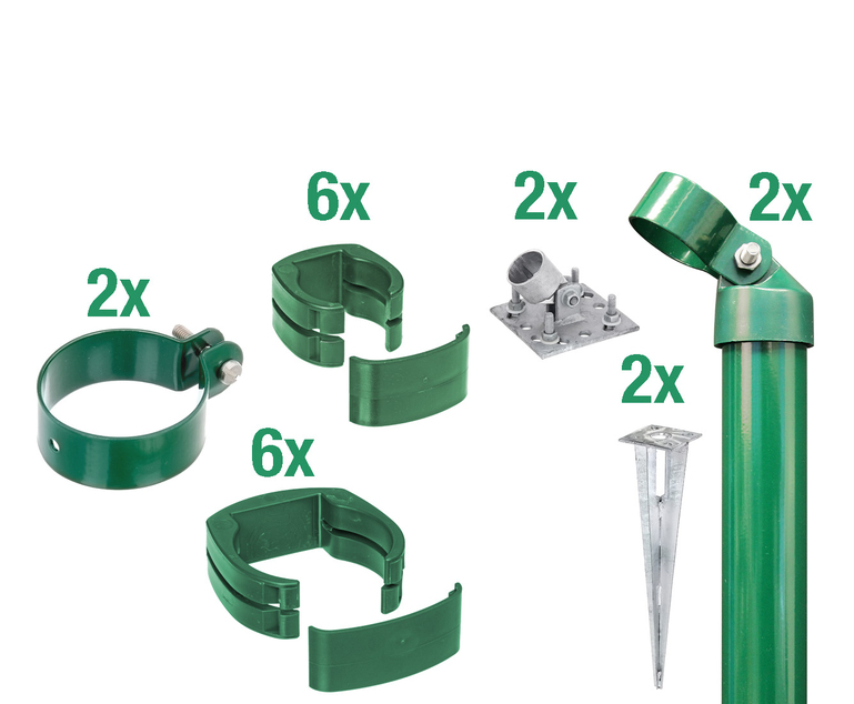 Artikelbild Zaunanschl-Set,2s/Gitt.grün,EBH,Ø60/1220 - Slide 1