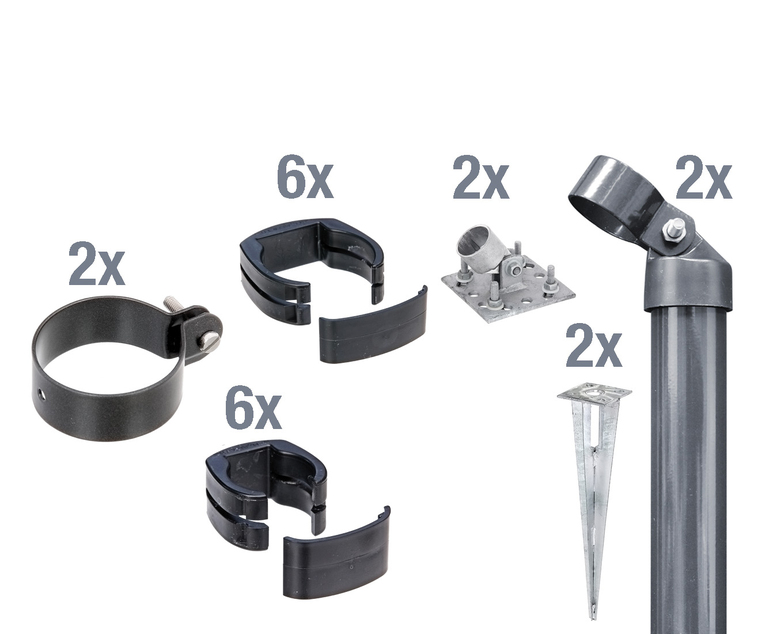 Artikelbild Zaunanschl-Set,2s/Gitt.anth,EBH,Ø60/1220 - Slide 1