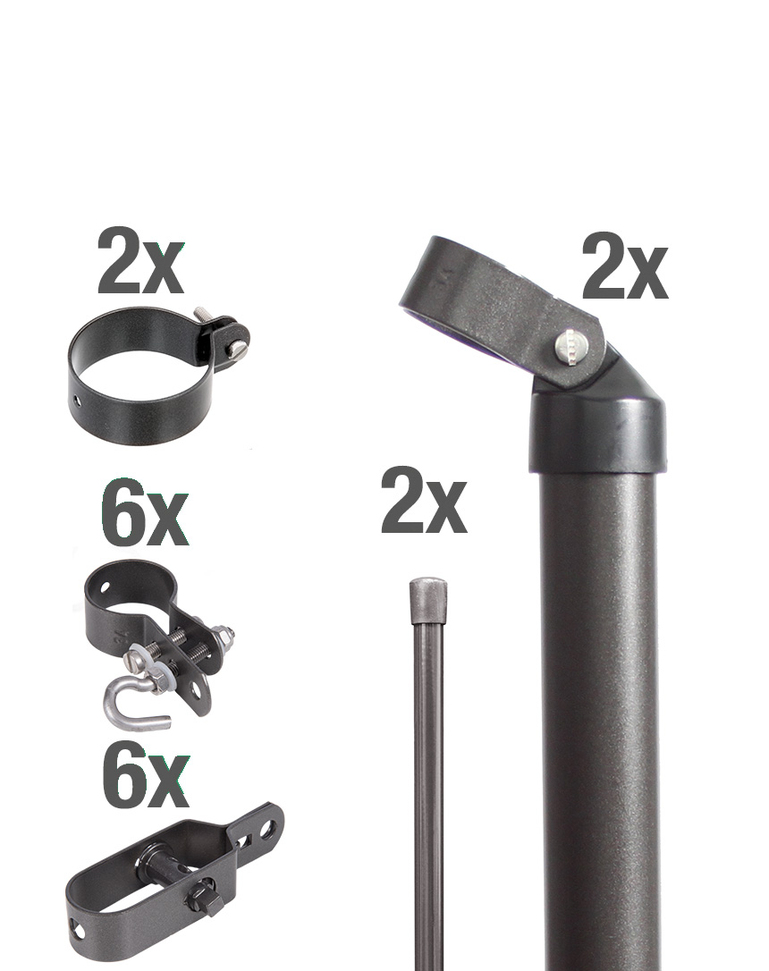 Artikelbild ZaunanschlSet2sDraht,anth-met.zEØ60/1000 - Slide 1