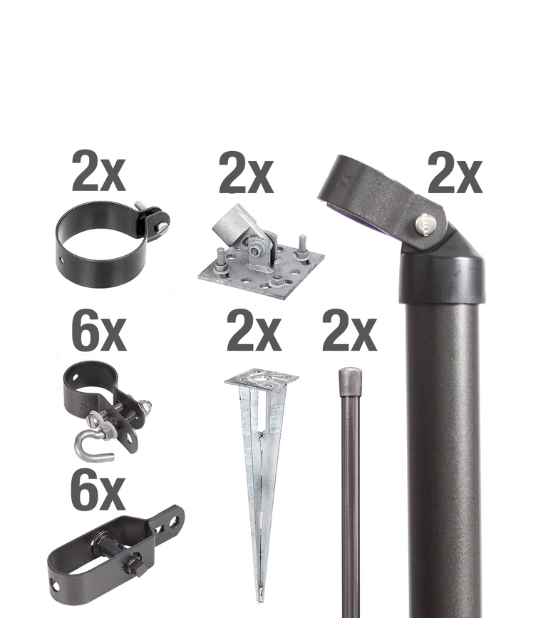 Artikelbild ZaunanschlSet2sDraht,anth-metEBHØ60/1500 - Slide 1