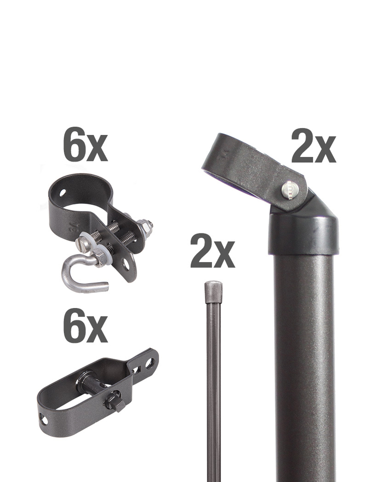 Artikelbild Zauneck-Set,Draht,anth-met.zE,1500 - Slide 1