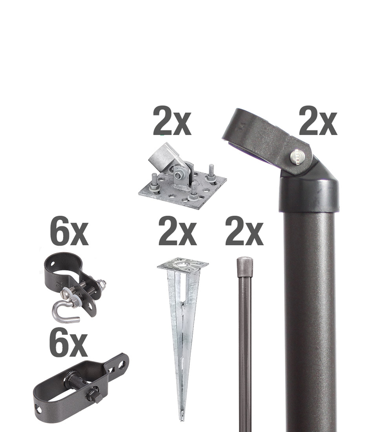 Artikelbild Zauneck-Set,Draht,anth-metEBH,1000 - Slide 1