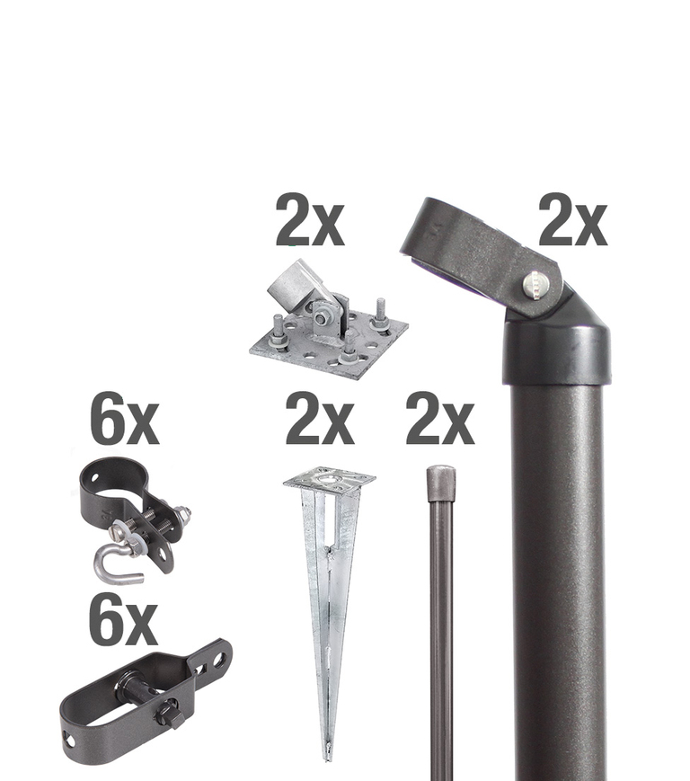 Artikelbild Zauneck-Set,Draht,anth-metEBH,1500 - Slide 1