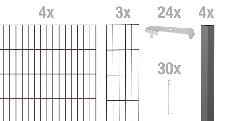 Artikelbild Cluster-Gabionen-Set,anth2000x800/4 - Slide 1