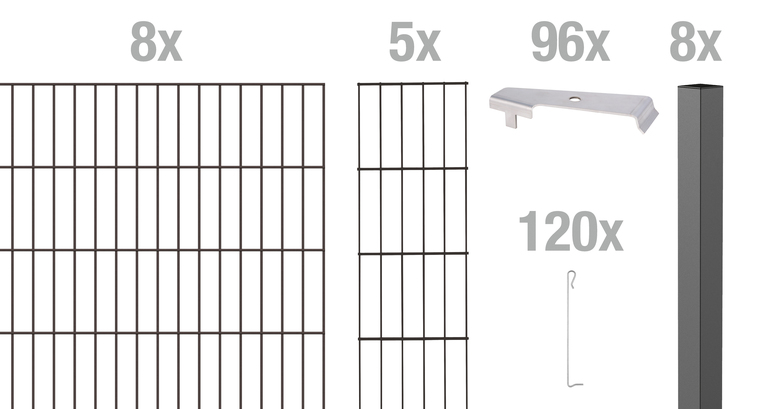 Artikelbild Cluster-Gabionen-Set,anth2000x1800/8 - Slide 1