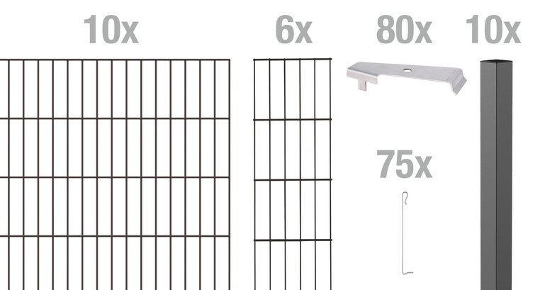 Artikelbild Cluster-Gabionen-Set,anth2000x1000/10 - Slide 1