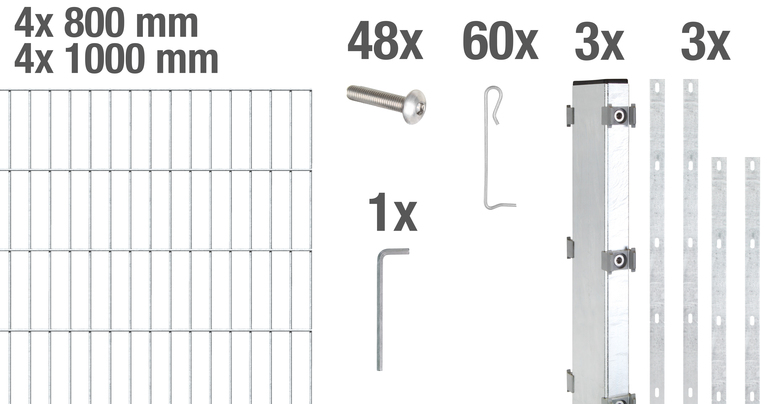 Artikelbild Gabionen-Set Step²,fvz,zE,2000x1800/4 - Slide 1