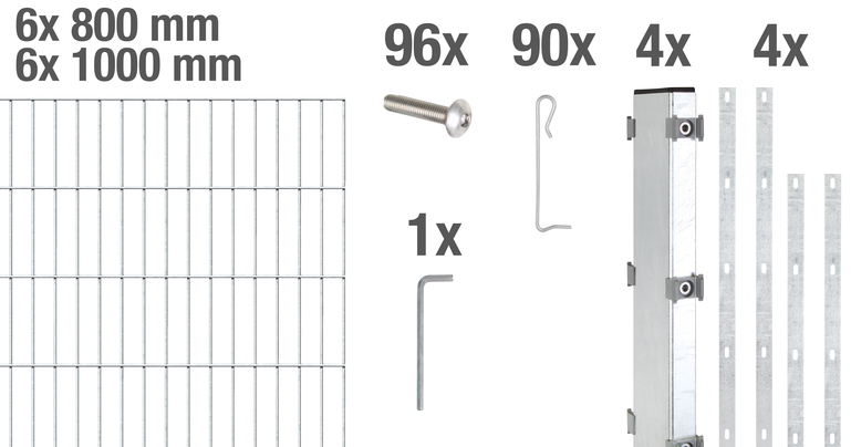 Artikelbild Gabionen-Set Step²,fvz,zE,2000x1800/6 - Slide 1