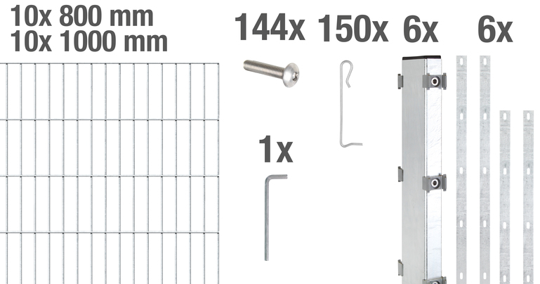 Artikelbild Gabionen-Set Step²,fvz,zA2000x1800/10 - Slide 1