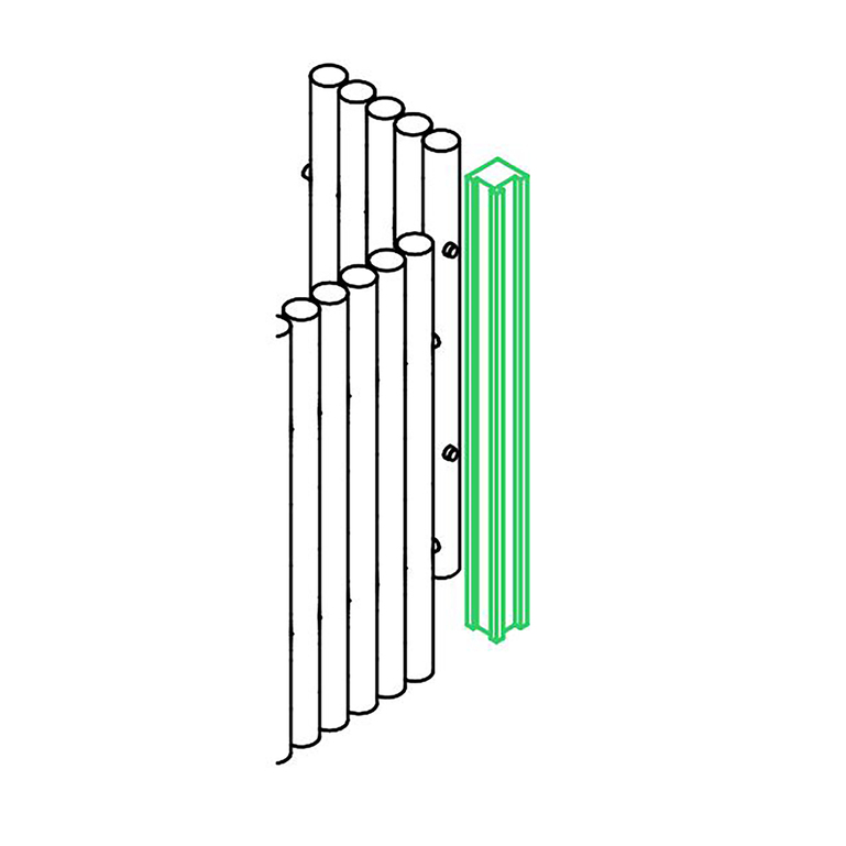 Artikelbild Eck-PF Bambooline,li,vz+VA,zE7,5x7,5/230 - Slide 1