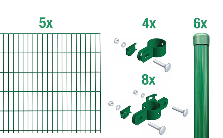 Set-Bestandteile ESM-SetGarden8/6/4grün2000x1000/10/Ø34