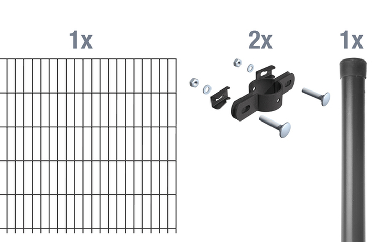Set-Bestandteile ES-Matte-Anbauset,8/6/4,anth2000x1250/2