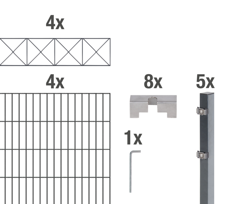 Set-Bestandteile DSM-Set 2m,Dekor Nexus,anth,1000/8