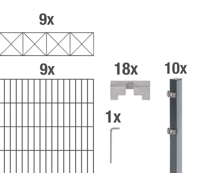 Set-Bestandteile DSM-Set 2m,Dekor Nexus,anth,1000/18