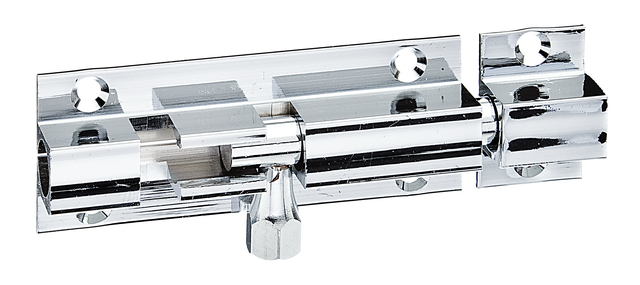 Targette avec poignée bouton, avec trous de vis fraisés, Matériau: Laiton, Finition: nickelée, polie, avec gâche attachée, Longueur de platine: 63 mm, Largeur de platine: 26 mm, Boulon-Ø: 7,3 mm, Largeur de gâche: 16 mm, Longueur de gâche: 26 mm, Nombre de trous: 6, Trou: Ø3,3 mm, CutCase