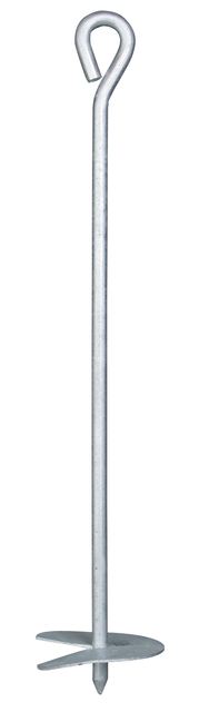 Ancrage au sol, Matériau: Acier brut, Finition: galvanisée à chaud, Longueur: 525 mm, Version: à enfoncer par rotation, Liste des pièces SAP