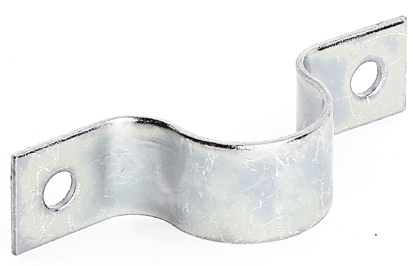 Collier tube, Matériau: Acier brut, Finition: galvanisée passivée, Longueur: 88 mm, Largeur: 20 mm, Hauteur: 24 mm, pour tubes Ø: 25 mm, pour tubes Ø: 1 Pouce, Épaisseur du matériau: 2,00 mm, Nombre de trous: 2, Trou: Ø6,5 mm