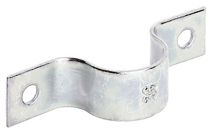 Collier tube, Matériau: Acier brut, Finition: galvanisée passivée, Longueur: 110 mm, Largeur: 25 mm, Hauteur: 32 mm, pour tubes Ø: 31,8 mm, pour tubes Ø: 1 1/4 Pouce, Épaisseur du matériau: 3,00 mm, Nombre de trous: 2, Trou: Ø9 mm