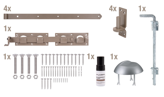 DURAVIS® Beschlagsortiment für Doppeltore