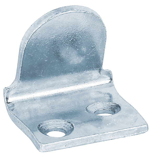 Tope de postigo de ventana acodado, con agujeros para atornillar avellanados, Material: Acero crudo, Superficie: galvanizado, para atornillar, Altura: 28 mm, Profundidad: 26 mm, Anchura: 22,5 mm, Anchura total: 29 mm, Espesura del material: 2,50 mm, Número de agujeros: 2, Perforación: Ø6 mm