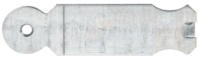 Patte à scellement, Matériau: Acier brut, Finition: galvanisée Sendzimir, à bétonner, Longueur: 110 mm, Largeur: 30 mm, Épaisseur du matériau: 2,50 mm, Nombre de trous: 1, Trou: Ø5,5 mm, CutCase