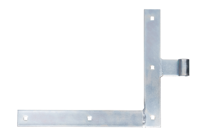 Penture équerre bout droit, Matériau: Acier brut, Finition: zinguée, Hauteur: 250 mm, Longueur: 300 mm, ø gond: 14 mm, Largeur: 35 mm, Entraxe entre le milieu de la penture et le milieu du gond: 68 mm, Description de l'article: bas, Épaisseur du matériau: 4,00 mm, Nombre de trous: 5, Trou: 7,5 x 7,5 mm