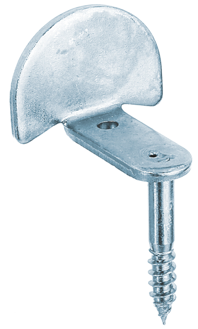 Butée de volet coudée, Matériau: Acier brut, Finition: zinguée, à visser, Hauteur: 26 mm, Distance arrêt - mur: 35 mm, Largeur: 36 mm, Longueur filetée: 33 mm, Filetage à bois-Ø: 6 x 15 mm, Épaisseur du matériau: 3,00 mm, Nombre de trous: 1, Trou: Ø4,5 mm