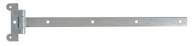 Penture anglaise, avec l'axe pressé, Matériau: Acier brut, Finition: zinguée, Longueur de penture: 491 mm, Largeur de charnière: 45 mm, Longueur de charnière: 115 mm, Largeur de penture: 30 mm, Épaisseur du matériau: 4,00 mm, Nombre de trous: 2 / 5, Trou: Ø6,8 / 7,5 x 7,5 mm