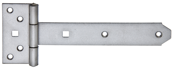 Kreuzgehänge, mit vernietetem Stift, Material: Edelstahl, Bandlänge: 191,5 mm, Scharnierbreite: 44 mm, Scharnierlänge: 92 mm, Bandbreite: 34 mm, Ausführung: leicht, Materialstärke: 3,00 mm, Anzahl Löcher: 6 / 2, Loch: Ø6,5 / 9 x 9 mm