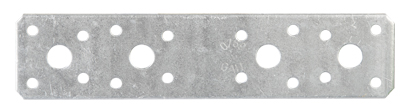 Platine d'assemblage, Matériau: Acier brut, Finition: galvanisée Sendzimir, avec marquage selon EN 14545, Longueur: 180 mm, Largeur: 40 mm, Épaisseur du matériau: 3,00 mm, Nombre de trous: 4 / 16, Trou: Ø11 / Ø5 mm, CutCase