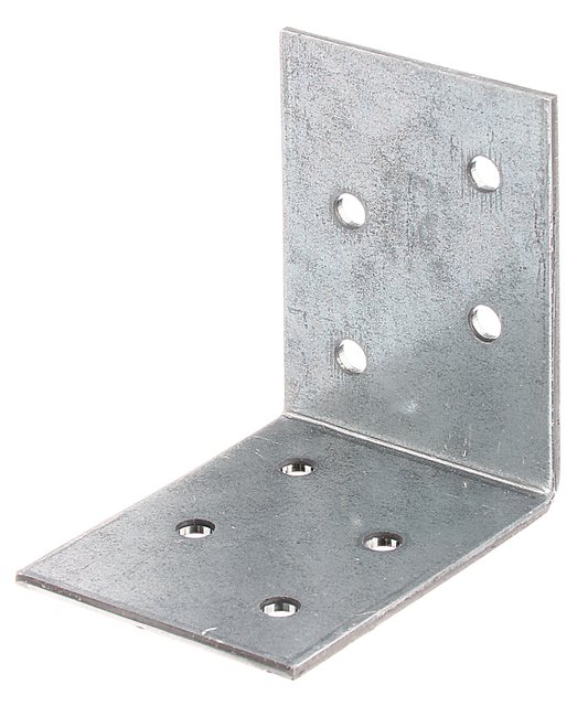 Angle bracket, Material: raw steel, Surface: sendzimir galvanised, with CE marking in accordance with ETA-08/0165, Depth: 50 mm, Height: 50 mm, Width: 40 mm, Material thickness: 2.00 mm, No. of holes: 8, Hole: Ø5 mm, CutCase
