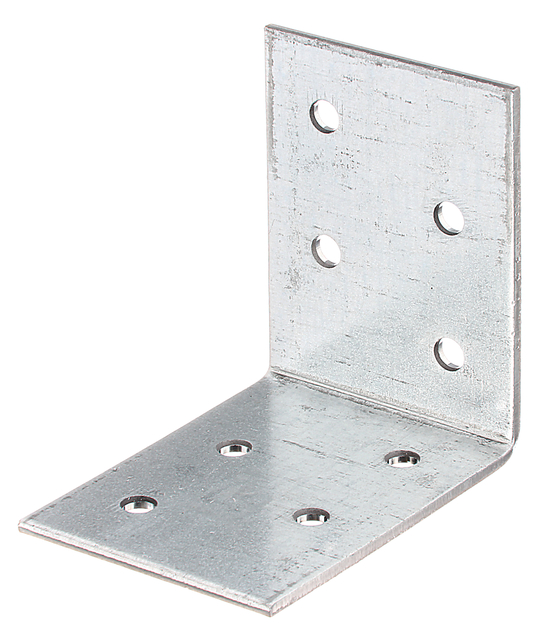 Angle bracket, Material: raw steel, Surface: sendzimir galvanised, with CE marking in accordance with ETA-08/0165, Contents per PU: 25 Piece, Depth: 50 mm, Height: 50 mm, Width: 40 mm, Material thickness: 2.00 mm, No. of holes: 8, Hole: Ø5 mm, in bargain pack, CutCase