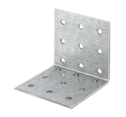 Équerre multi-trous, Matériau: Acier brut, Finition: galvanisée Sendzimir, avec marquage CE selon ETA-08/0165, Profondeur: 60 mm, Hauteur: 60 mm, Largeur: 60 mm, Épaisseur du matériau: 2,50 mm, Nombre de trous: 18, Trou: Ø5 mm, CutCase