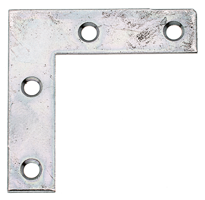 Corner plate, with countersunk screw holes, Material: raw steel, Surface: sendzimir galvanised, Height: 40 mm, Length: 40 mm, Width: 10 mm, Material thickness: 1.25 mm, No. of holes: 4, Hole: Ø3.2 mm, Item no.: 336851, Russia article
